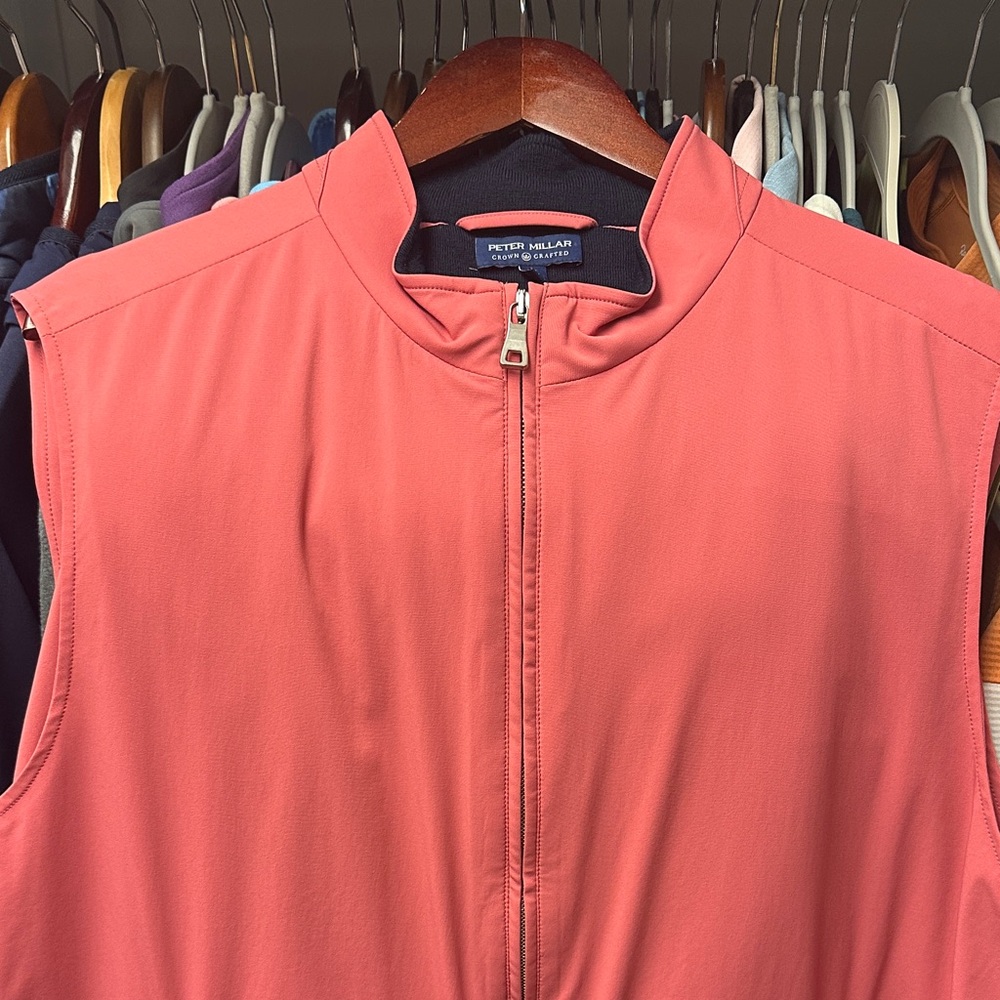Peter Millar Salmon Zip Vest